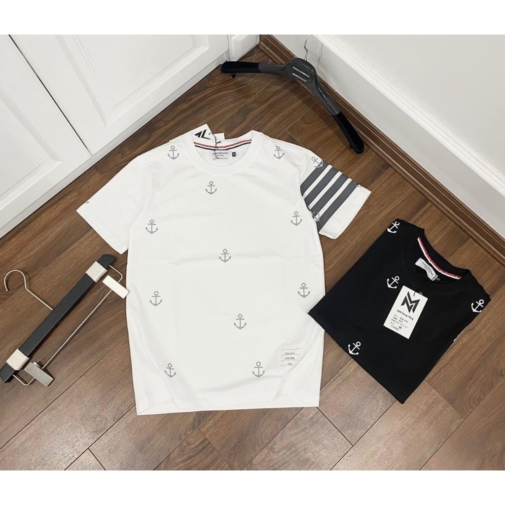 Áo Phông Hè Tay Ngắn In Mỏ Neo, Áo Thun Nam Nữ Phong Cách Trẻ Trung Năng Động