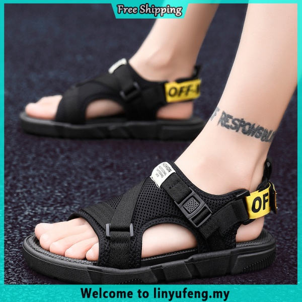 OFF WHITE Xăng đan Teva Yttfw5 39-45 Bằng Eva Thoáng Khí Phong Cách Hàn Quốc Mùa Hè Cho Nam