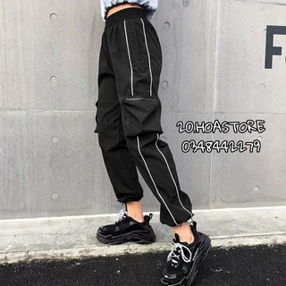 Quần kaki jogger phản quang 2 sọc nam nữ