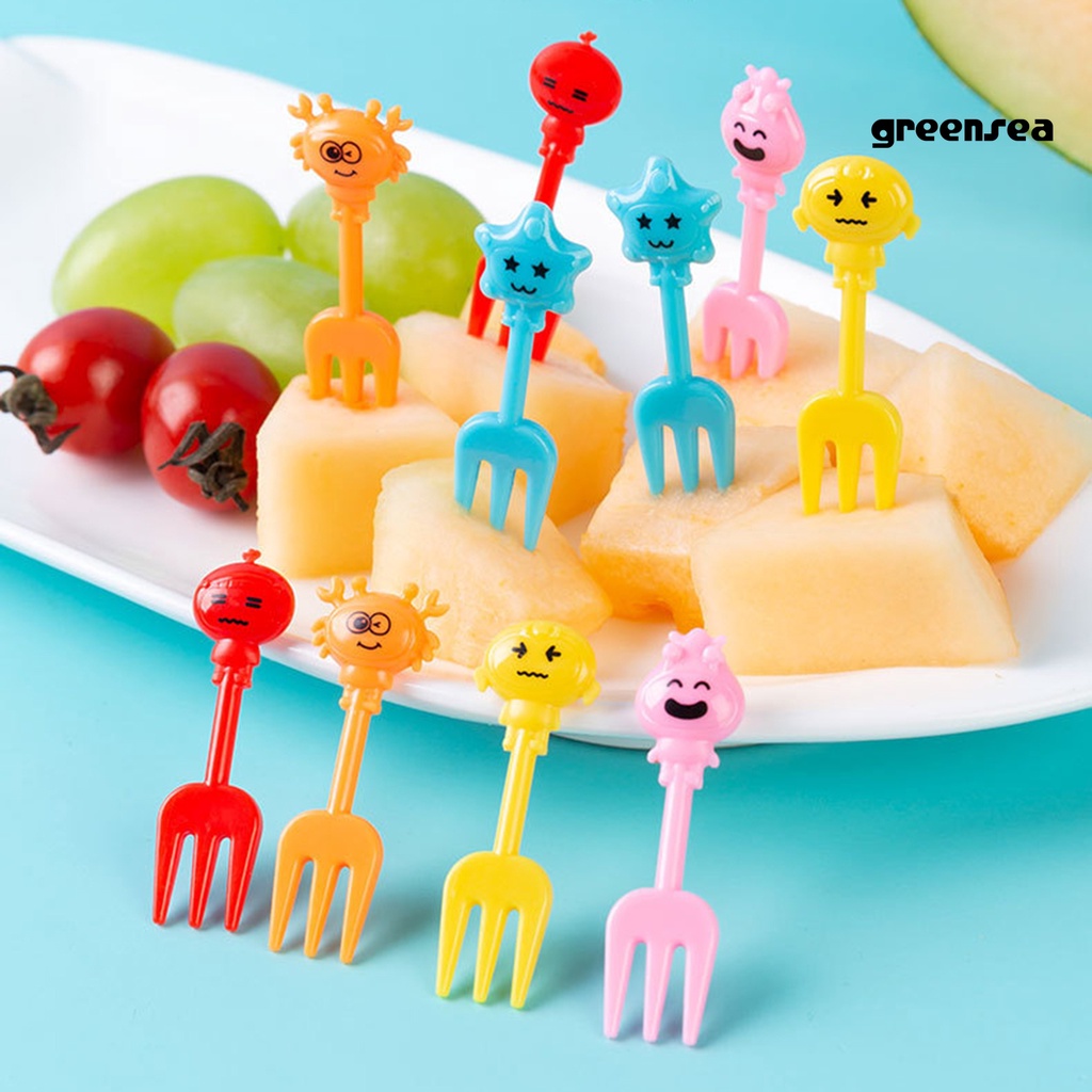 1 Bộ Nĩa Ăn Trái Cây / Trái Cây / Động Vật Hoạt Hình Chống Trượt Dễ Vệ Sinh