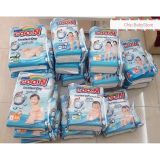 {Tặng Quà} Tã Goon Slim Super Jumbo Dán/Quần NB48/S44/M66/L56/XL50-M60/L48/XL42/XXL34/XXXL26