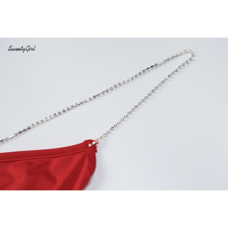 Đầm Hai Dây Phối Dây Xích Đan Chéo Thời Trang Dành Cho Nữ 2022