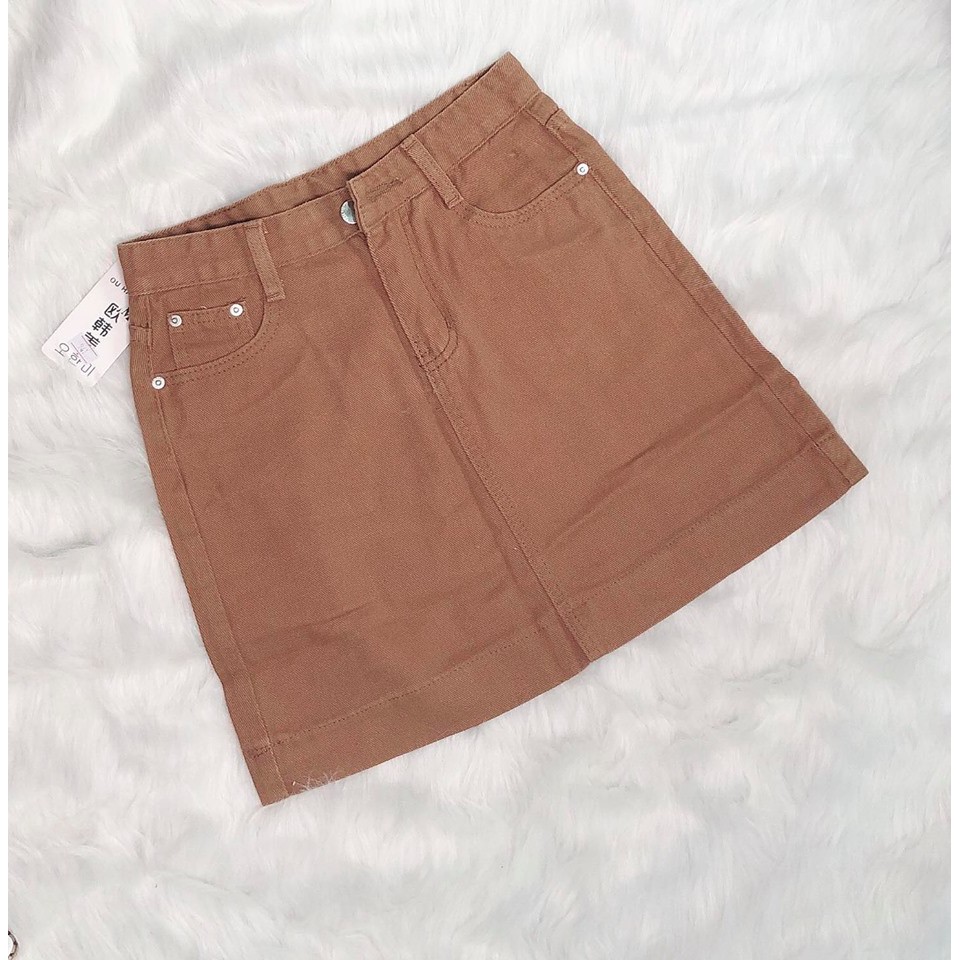 Chân váy bò trơn chữ A | BigBuy360 - bigbuy360.vn