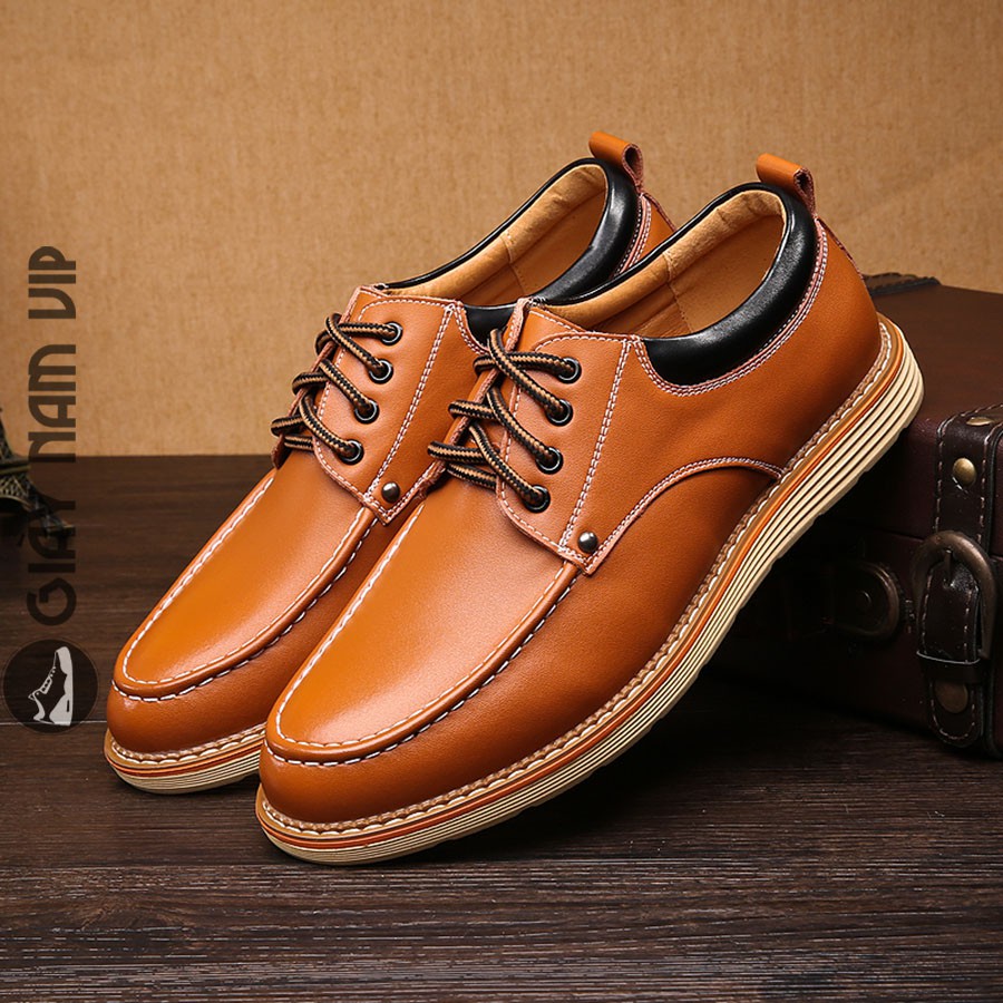 Giày Da Nam Cao Cấp - FREESHIP - Giày Thể Thao Da Bò Nam Tính GNK45 | BigBuy360 - bigbuy360.vn