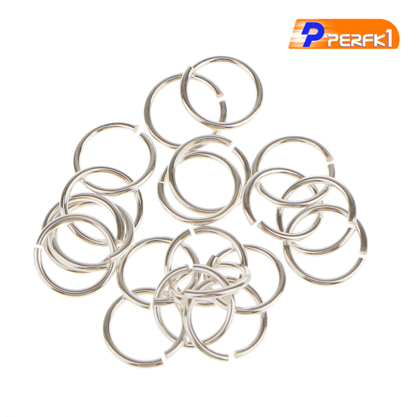 Hot-20pcs Silver Metal Strong Jump Rings Split Rings Connectors Findings 6mm