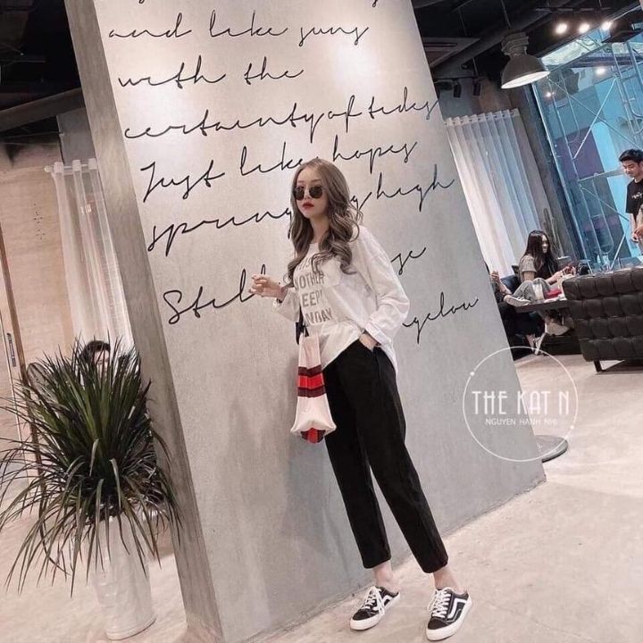 Quần Dạ Ống Rộng Dài💖𝑭𝑹𝑬𝑬𝑺𝑯𝑰𝑷💖Baggy Cạp Cao Dáng 9 Tấc Cạp Chun Sau 2 Màu Hàng Thiết Kế | BigBuy360 - bigbuy360.vn