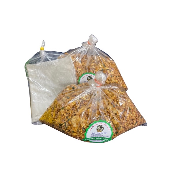 0.5kg muối tôm hành phi và muối đậu phộng hành phi loại 1 Tây Ninh tự chọn