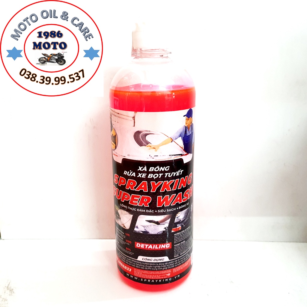 Nước rửa xe,xà bông Sprayking Super Wash 1L tặng khăn Microfiber