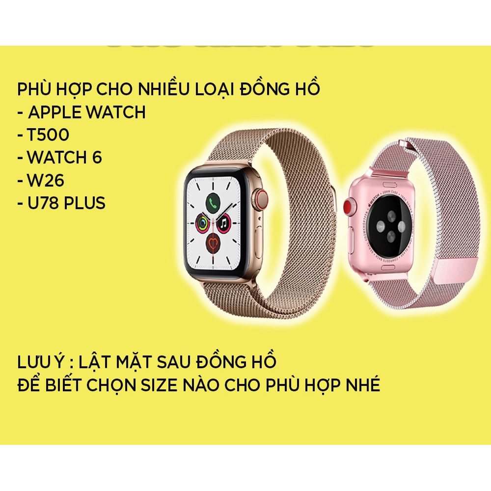 Dây Apple Watch kim loại không gỉ thép milan khóa nam châm đồng hồ thông minh iWatch Series 6/5/4/3/2/1/SE - ORIO