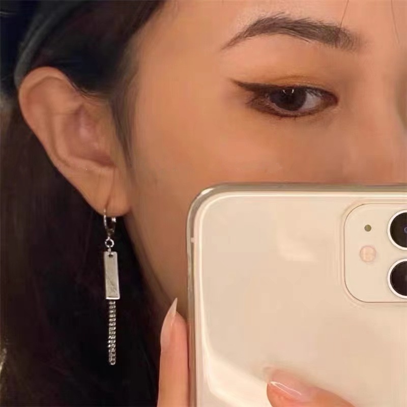 Bông tai xích treo dài khuyên tai nam nữ thời trang cá tính