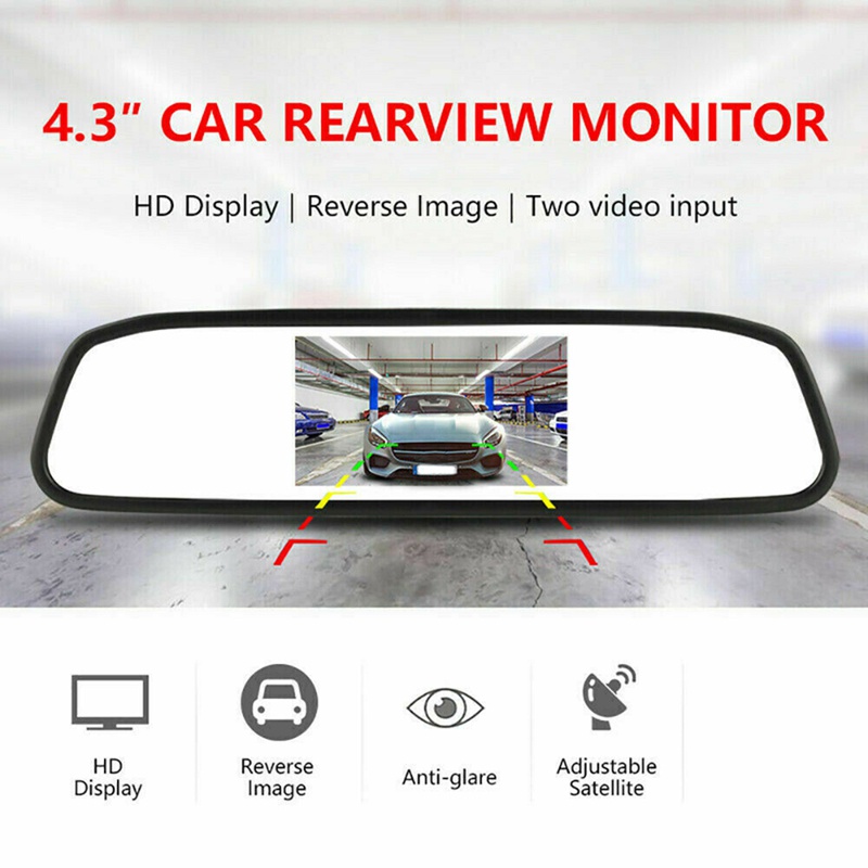 Gương Chiếu Hậu Tích Hợp Camera 4.3Inch Hỗ Trợ Màn Hình LCD 2 Chiều Cho Xe Hơi