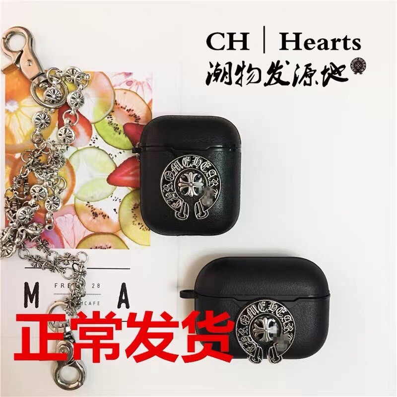 Case - Ốp, vỏ bọc airpod heart chrome cao cấp 1/2 pro