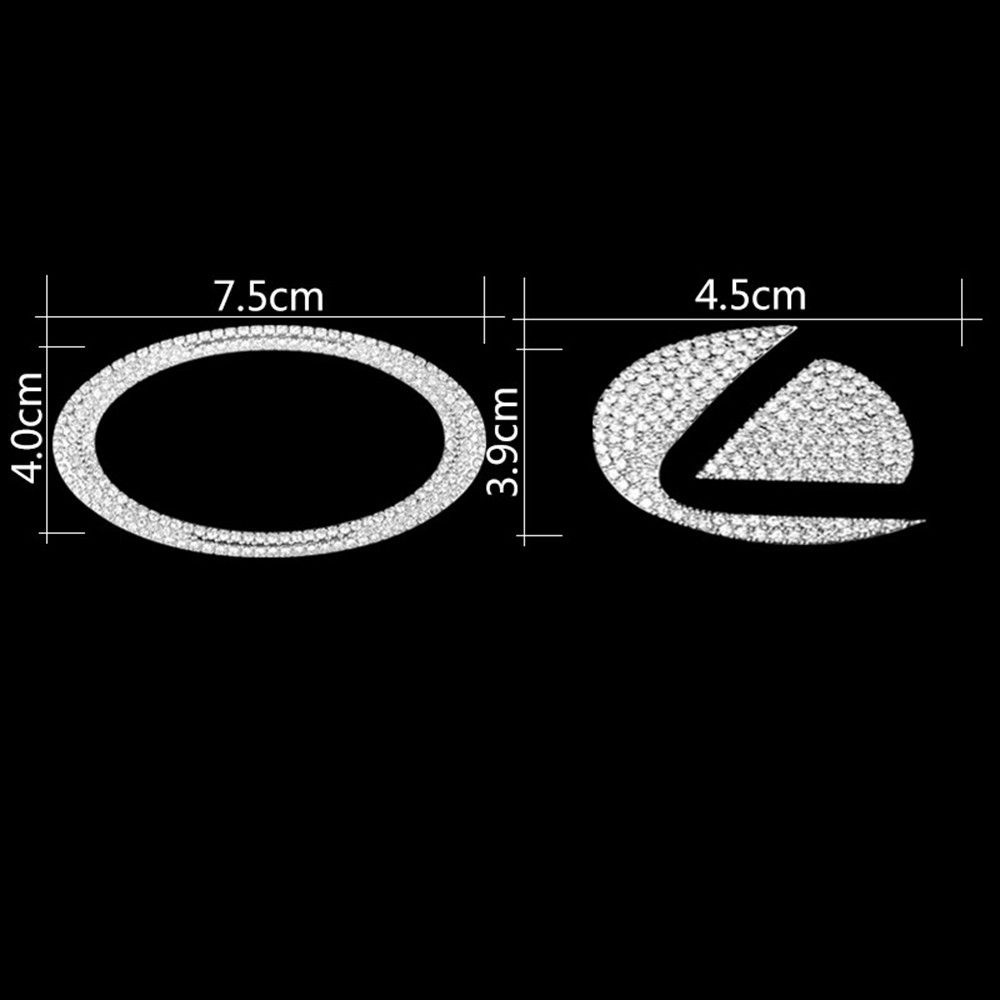 Miếng dán trang trí vô lăng xe hơi đính đá kim cương nhân tạo thời trang cho Toyota Mercedes BMW Mazda