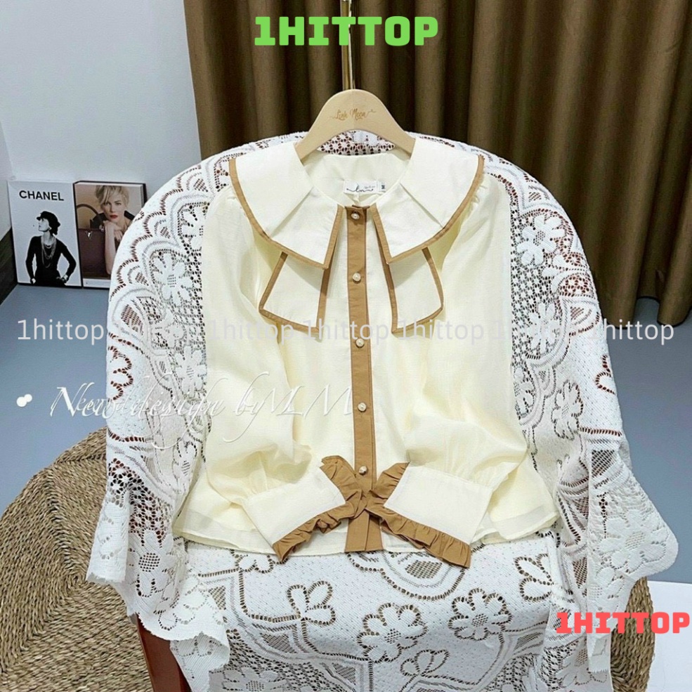 áo sơ mi tay bồng cổ nơ hàng đẹp kaca shop 1hittop