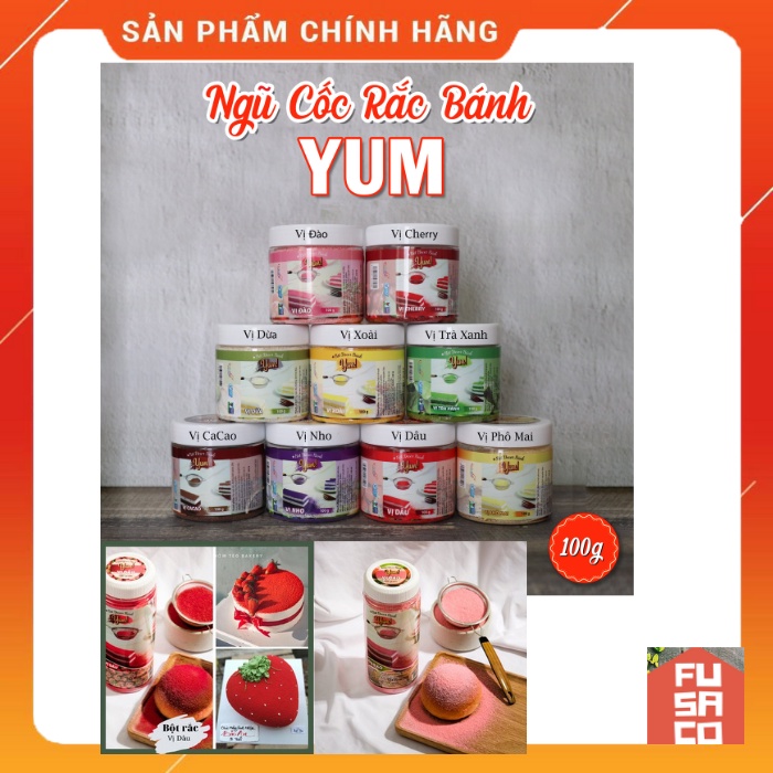 [Hàng mới về] Bột ngũ cốc rắc bánh kem Decor trang trí bánh kem nhiều hương vị Yum Unicorn (hủ 100g)