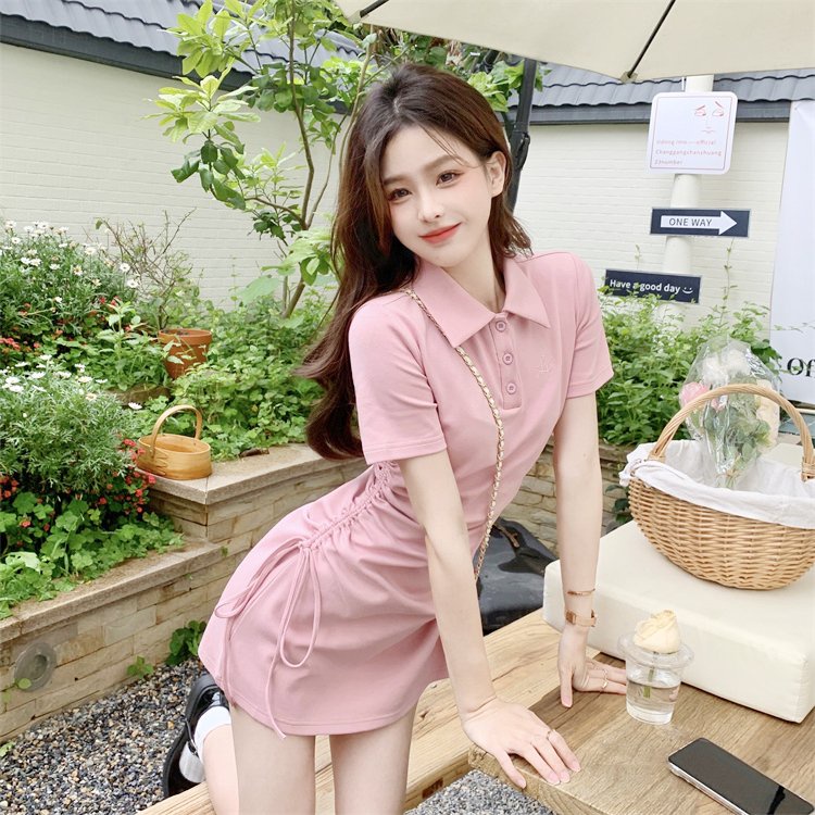 Váy Polo Body Dây Rút Hông Sexy Hàn Quốc, Chất Liệu Đẹp, Hàng Loại 1, Freesize Dưới 62Kg