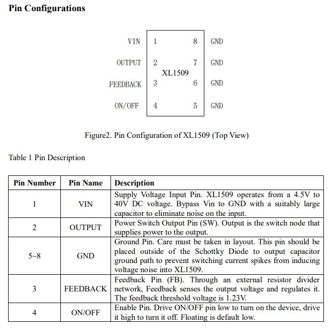 Linh kiện XL1509-3.3V SOP8