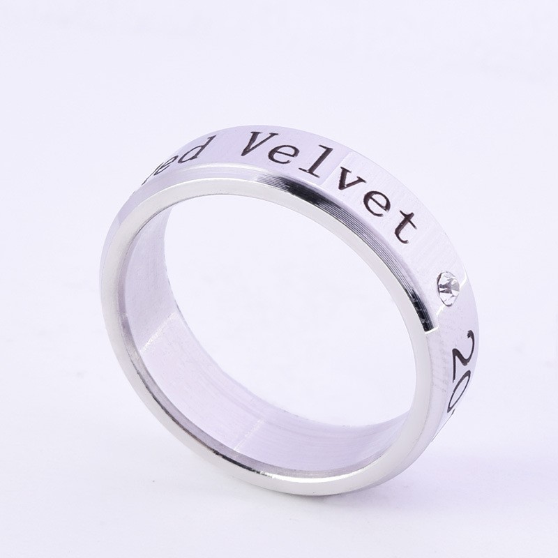 KPOP Redvelvet Block B SHINEE Name Letter Design Stainless Steel Ring