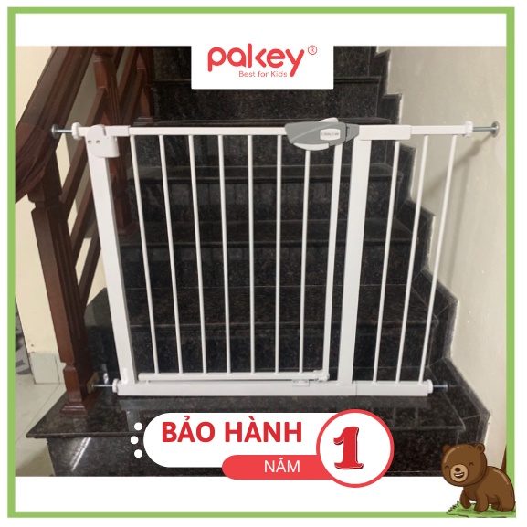 Thanh chắn cửa, chắn cầu thang không khoan tường an toàn cho trẻ nhỏ Pakey bảo hành 1 năm