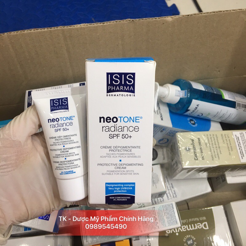 (CHÍNH HÃNG) Neotone Radiance Isis Pharma Hỗ Trợ Giảm Nám Da, Chống Nắng SPF 50+ - 30ml
