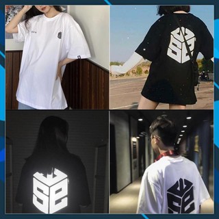 (SALE 50%) Áo Thun SWE phản quang Nam Nữ Unisex [FREESHIP] Áo đôi phông thun nam nữ đen trắng from rộng, vải cotton xịn