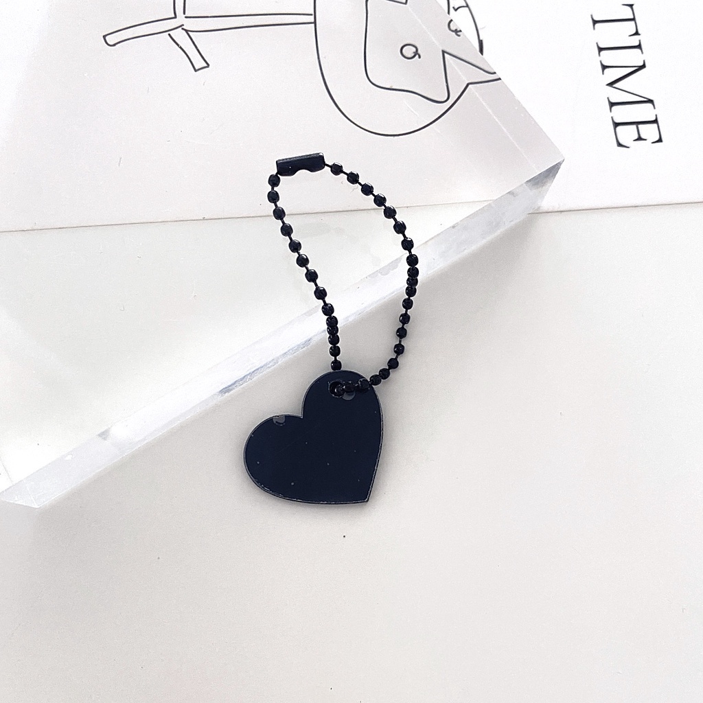 Móc Khóa Acrylic Hình Ngôi Sao Màu Đen Xinh Xắn