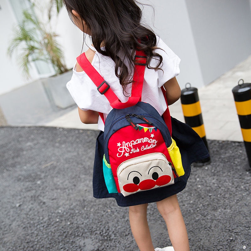 Ba Lô Đi Học Họa Tiết Hoạt Hình Anpanman Xinh Xắn Dành Cho Bé