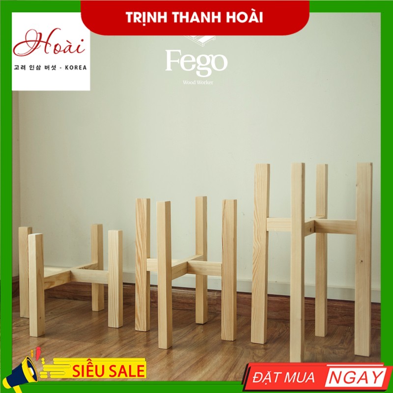 Đôn gỗ đựng cây cảnh nhiều kích thước FEGO0019/ Trang trí nhà cửa