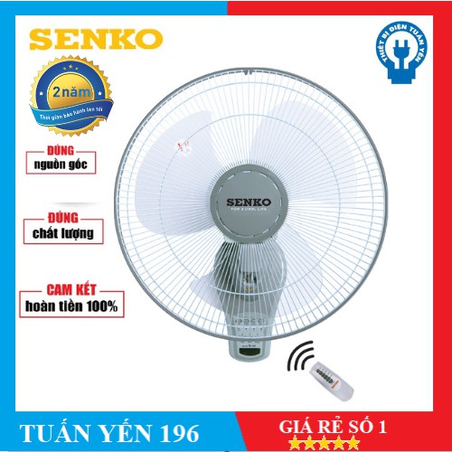 Quạt treo tường remote Senko TR1428/1683- 47w-- Bảo Hành 2 Năm