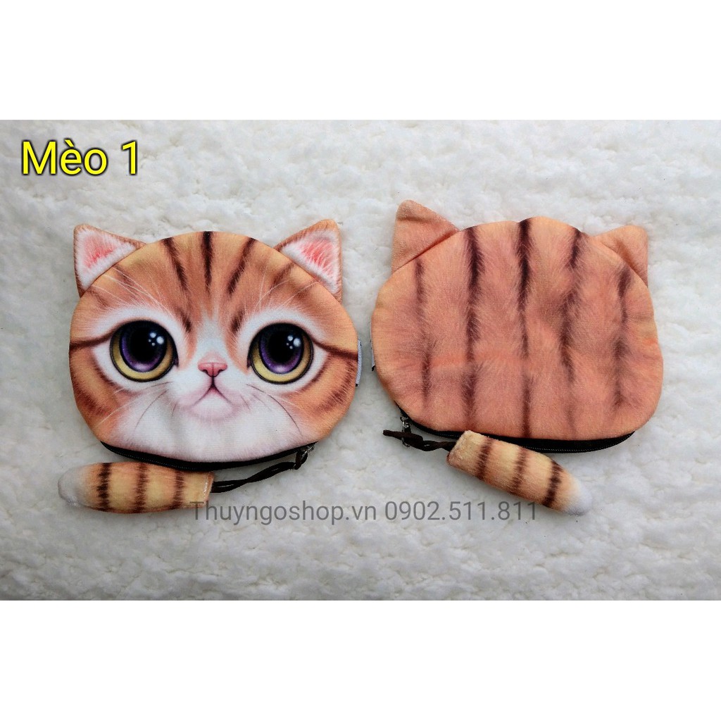 Túi mini in hình Mèo 3D (1/2/3/4) sống động