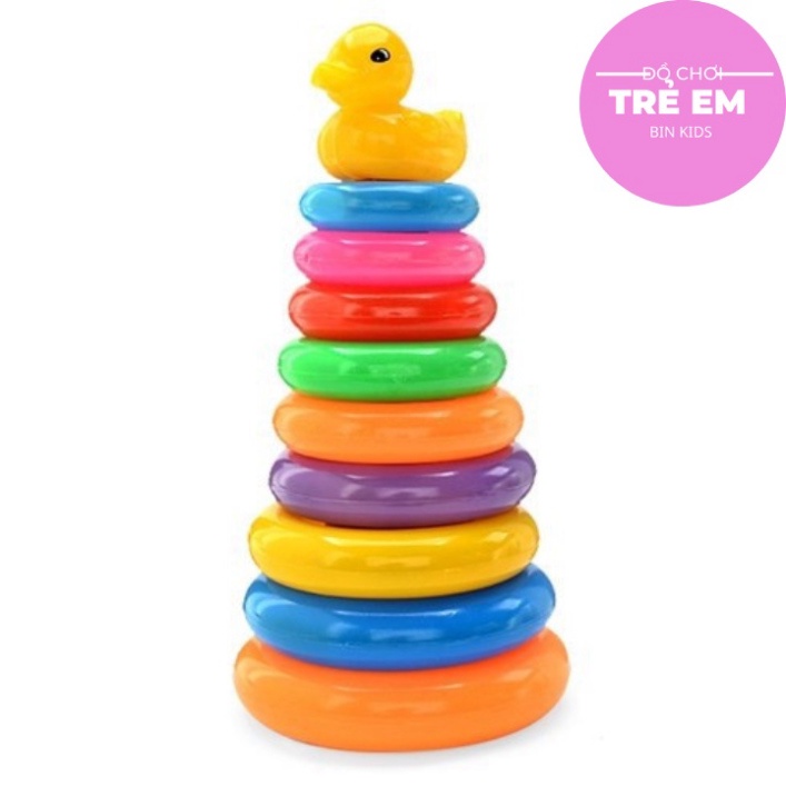 Đồ chơi tháp 9 tầng xếp chồng vịt size lớn cho bé