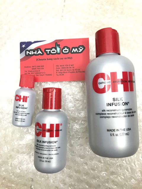 (Có bil Mỹ) TINH DẦU DƯỠNG TÓC SIÊU MỀM MƯỢT CHI 15ml -59ml -177ml