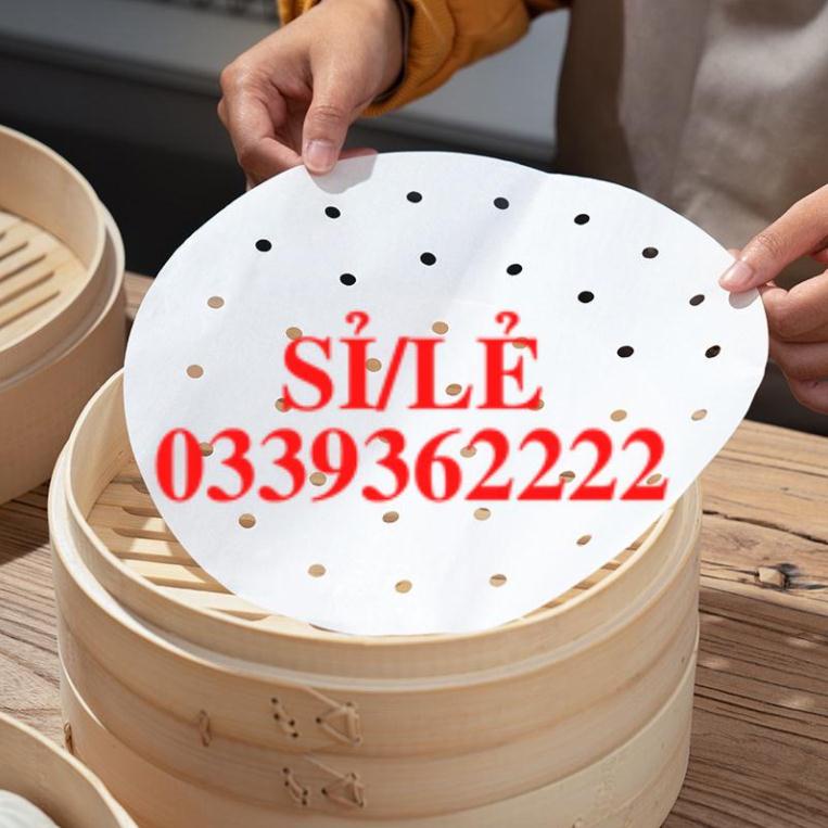 [ COCOLOVE ] [XẢ KHO GIÁ SỐC] SET 100 tờ giấy nến đục lỗ dùng cho nồi chiên không dầu đường kính 23cm (GN23)  HAIANHSHOP