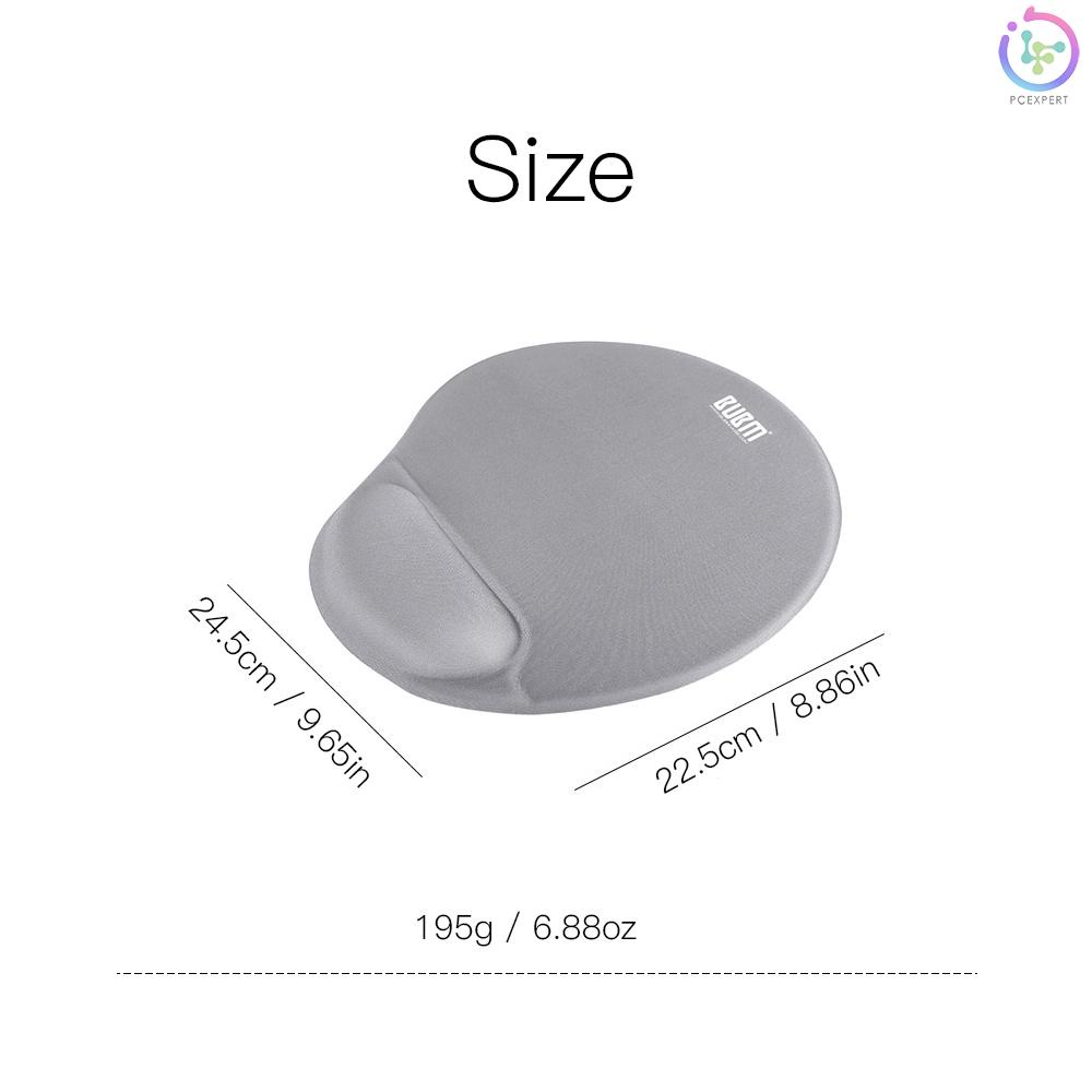 BUBM Mouse Pad with Wrist Support Wrist Protector Ergonomic Design Memory Comfort Anti-slip Pad (GSM, Dark Blue）