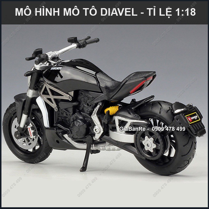 Xe Mô Hình Moto Ducati X Diavel Tỉ Lệ 1:18 - Bburago - 8808