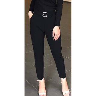 Quần baggy công sở nữ, phối đai vuông đẹp, phù hợp đi làm, đi chơi, vải vitex ít nhăn phom dáng đẹp