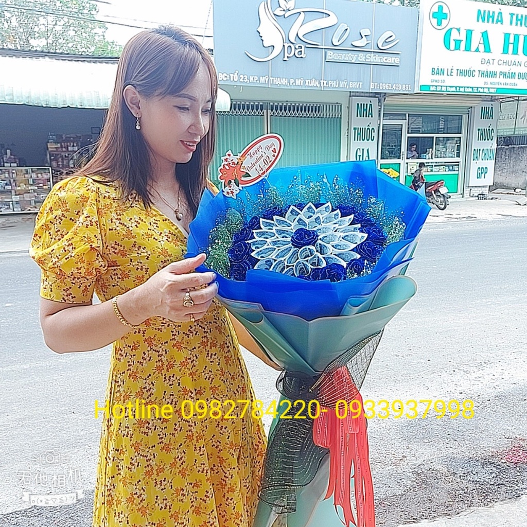 Bó hoa tiền 5K Linh Xù Shop HT09 quà lưu niệm, kỷ niệm, sinh nhật