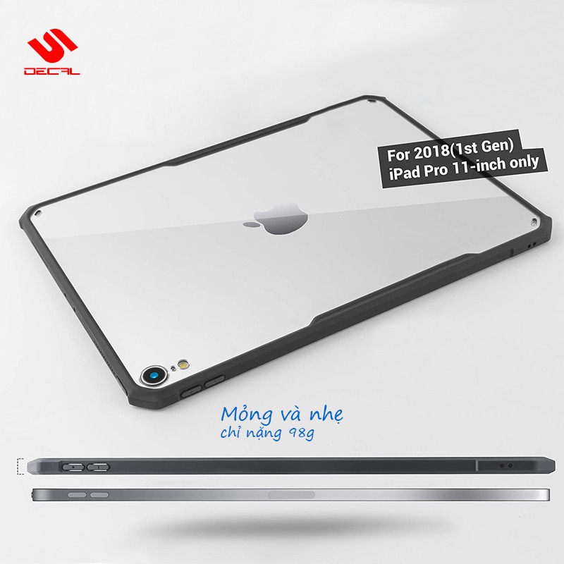 Ốp lưng XUNDD iPad Pro 12.9' (2018), Mặt lưng trong, Viền TPU, Chống sốc | WebRaoVat - webraovat.net.vn