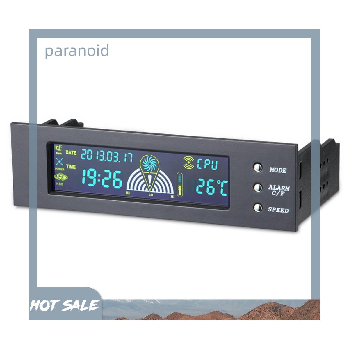 Bảng Điều Khiển Nhiệt Độ Cpu Trước Màn Hình Lcd 3 Cánh 5.25 "