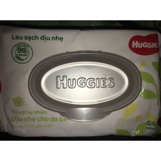 Khăn giấy ướt Huggies không mùi/ ca cao bơ hạt mỡ 64 -72 miếng/gói