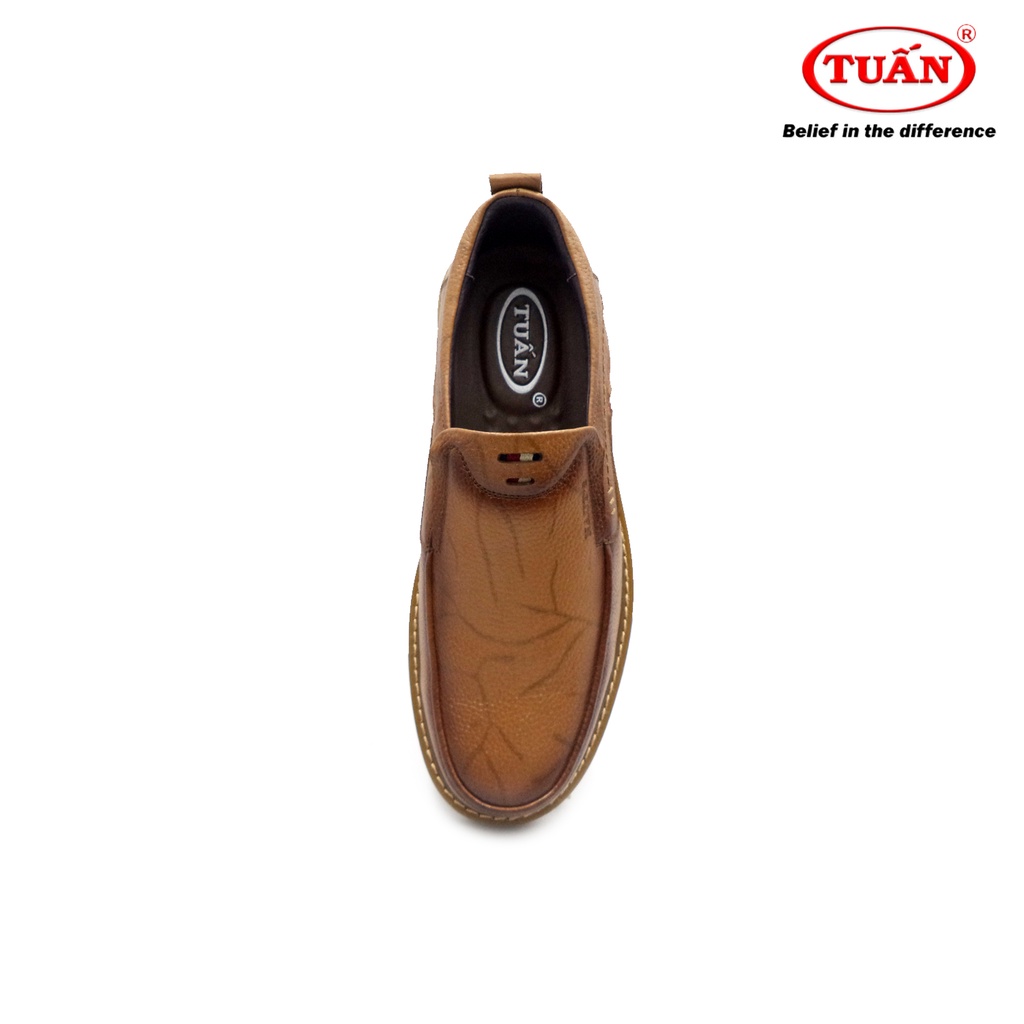 Giày lười nam giày mọi quai da nhập khẩu đế thô thương hiệu Tuấn GXHU-284