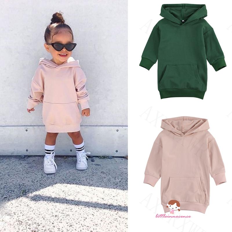 Đầm Hoodies Xinh Xắn Dành Cho Bé Gái 7-1 - 5 Tuổi