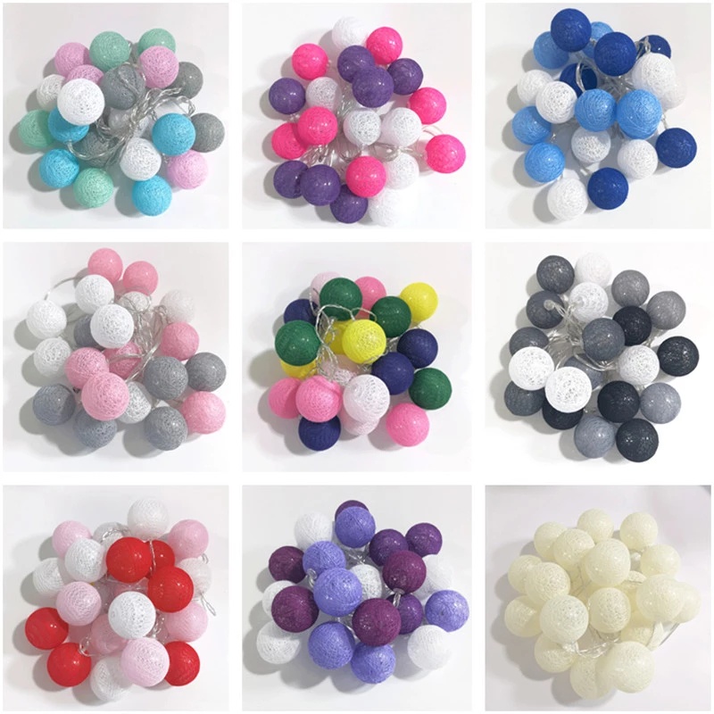 Dây đèn LED USB hình tròn bằng sợi cotton