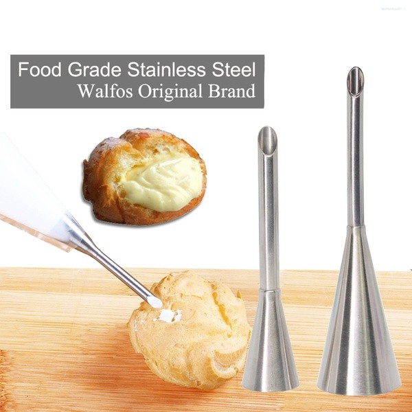2PCS/Set Puff Cake Tip Pastry Cream Butter Stainless Steel Nozzle Decor Baking Piping Tube DIY Kitchen Home  Kitchentool