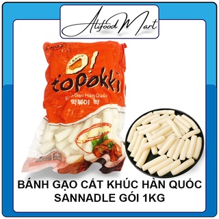 Bánh gạo Hàn quốc Tokbokki Cắt khúc Sanadle Hàn Quốc 1kg