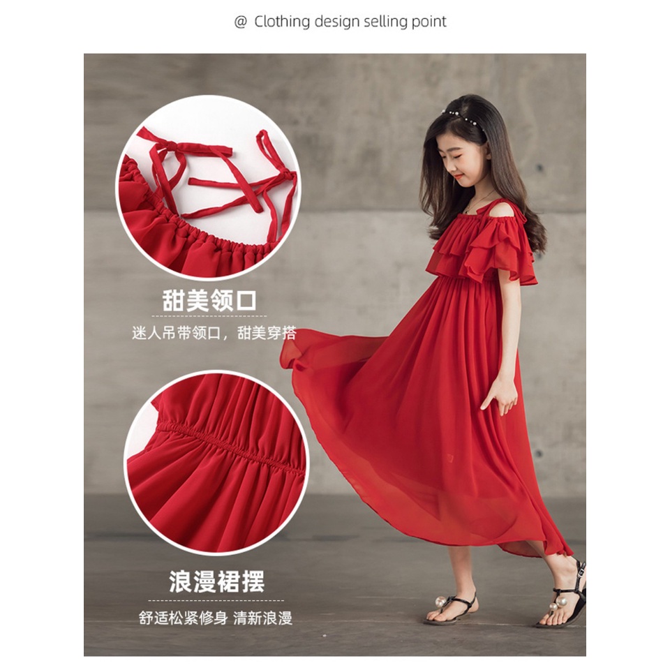 Váy mùa hè cho bé gái lớn maxi điệu đà cao cấp Size đại đầm trẻ em 5, 6, 7, 8, 10,11,12 tuổi
