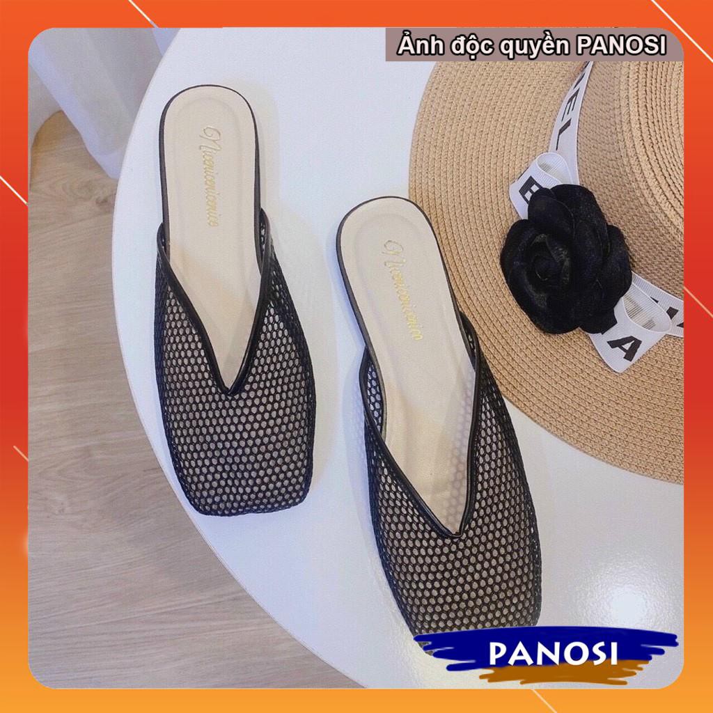 Giày sục lưới thời trang nữ mũi vuông thời trang sang chảnh 2021 S347