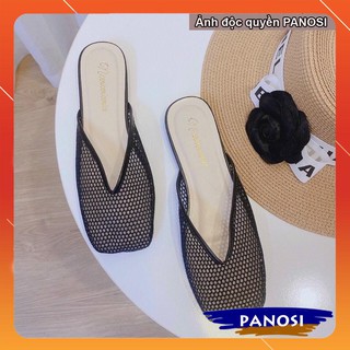 Giày sục lưới thời trang nữ mũi vuông thời trang sang chảnh 2021 S347