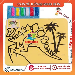 Tranh Cát Tô Màu Sáng Tạo Cho Bé Khổ 20x15Cm Giấy Dày