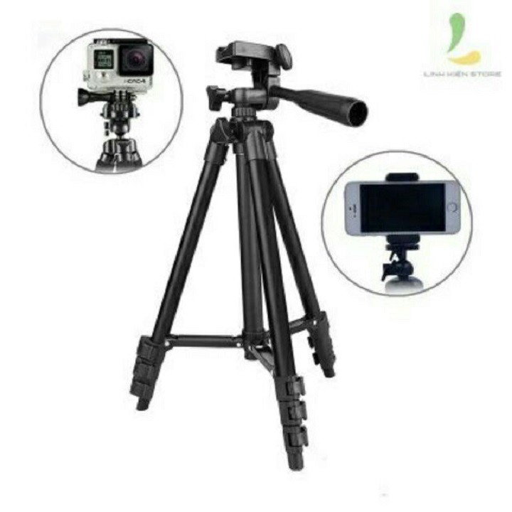 Gậy Tripod 3120A Loại Xịn Cao 1,02m Và điều khiển remote tương thích với nhiều dòng máy.